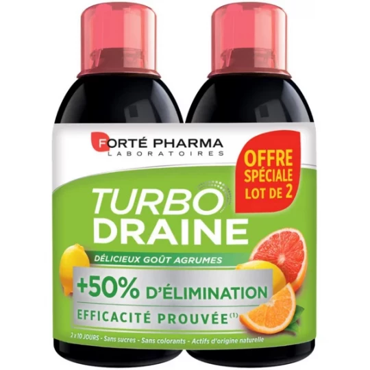 Forté Pharma Turbodraine Agrumes 2 x 500 ml