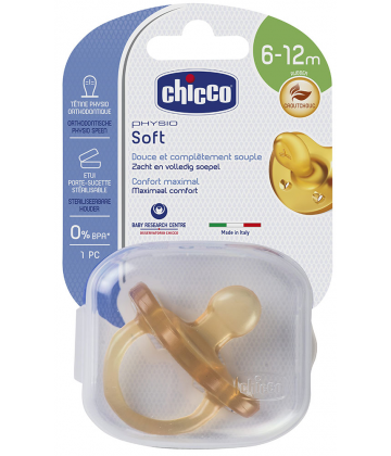 Chicco Sucette Physio Soft Caoutchouc 6-12 mois