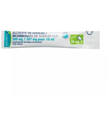 Biogaran Alginate de Sodium/Bicarbonate de Sodium 500 mg/267 mg Sachets x 24