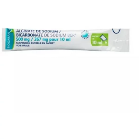 Biogaran Alginate de Sodium/Bicarbonate de Sodium 500 mg/267 mg Sachets x 24 - image 2