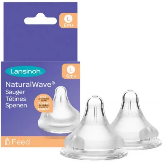 Lansinoh Tétines NaturalWave Débit Rapide x 2