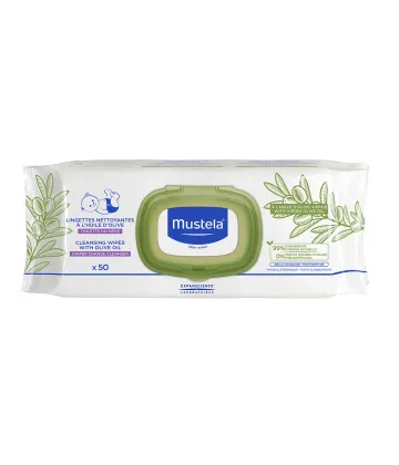 Mustela Lingettes Nettoyantes à l'Huile d'Olive x 50