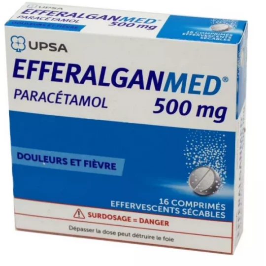 EfferalganMed 500 mg Comprimés Effervescents Sécables x 16