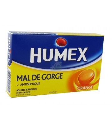 Humex Gorge Pastilles Orange x 24