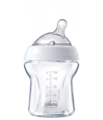 Chicco Biberon en Verre NaturalFeeling Flux Lent 0 m+ 150 ml