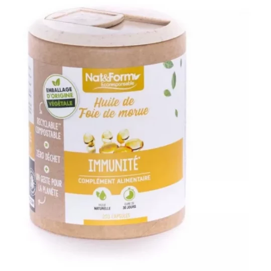 Nat&Form Original Huile de Foie de Morue Capsules x 60