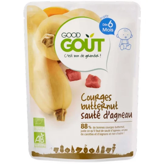 Good Goût Bio Courges Butternut Sauté d'Agneau 190 g