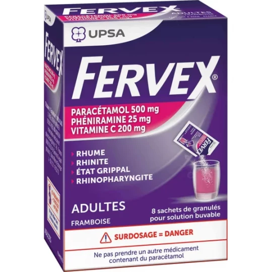 Fervex Adultes Framboise x 8