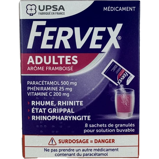 Fervex Adultes Framboise x 8