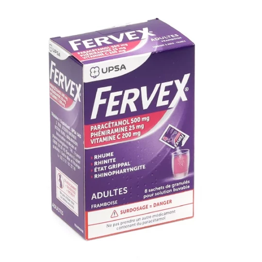Fervex Adultes Framboise x 8