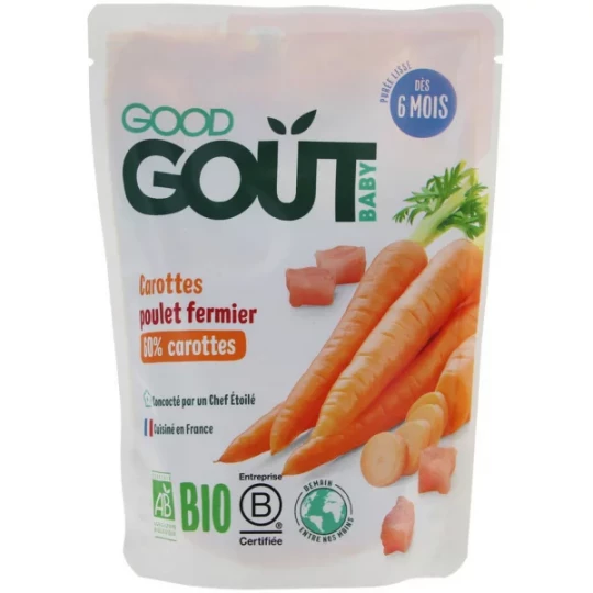 Good Goût Bio Carottes Poulet Fermier 190 g