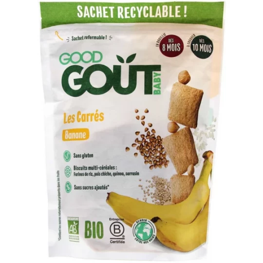 Good Goût Bio Les Carrés Banane 50 g