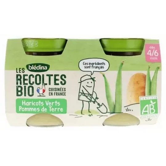 Blédina Les Récoltes Bio Petits Pots de Légumes 130 g x 2