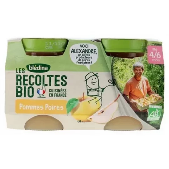 Blédina Les Récoltes Bio Petits Pots aux Fruits 130 g x 2 - image 3