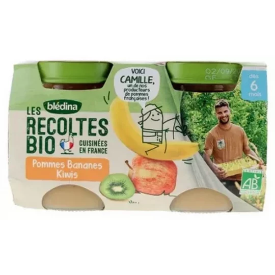 Blédina Les Récoltes Bio Petits Pots aux Fruits 130 g x 2 - image 5