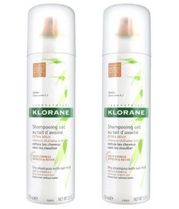 Klorane Shampooing Sec au Lait d'Avoine 2 x 150 ml