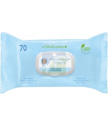 Klorane Bébé Lingettes Nettoyantes Douceur x 70