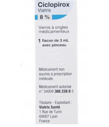 Ciclopirox Viatris vernis à ongles 3 ml - image 3