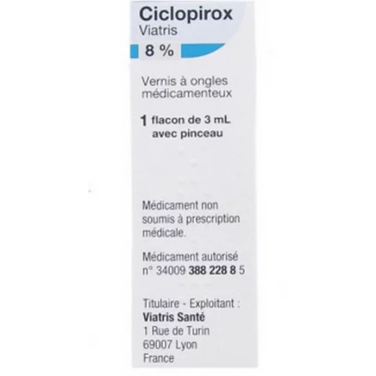 Ciclopirox Viatris vernis à ongles 3 ml - image 2