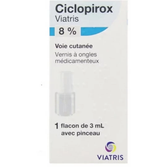 Ciclopirox Viatris vernis à ongles 3 ml