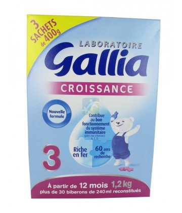 Gallia Lait Croissance 3ème âge 1,2 kg