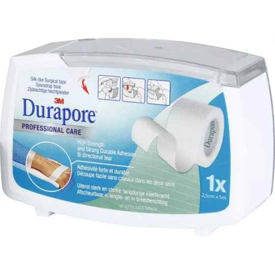 3M Micropore Sparadrap Microporeux Chair 25 mm x 5 m