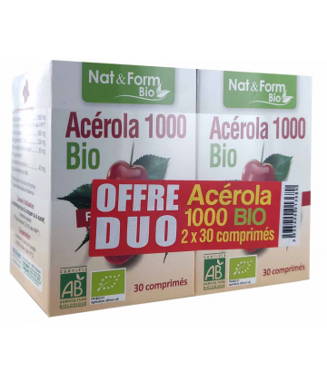 Nat&Form Bio Acérola 1000 Comprimés 2 x 30