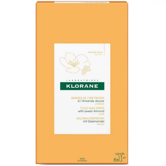 Klorane Dermo-Protection Cire Dépilatoire à Froid Peaux Sensibles x 6