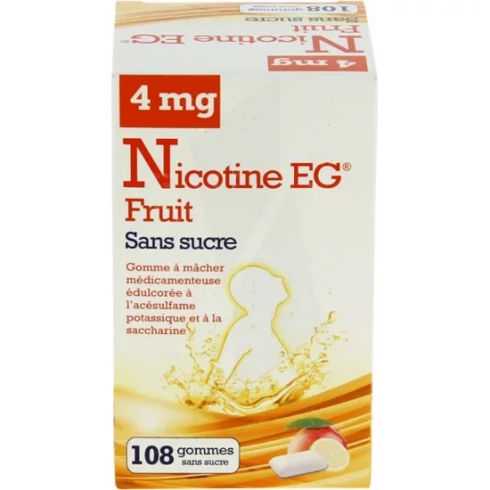 Nicotine EG Fruit 4 mg Sans Sucre Gommes x 108