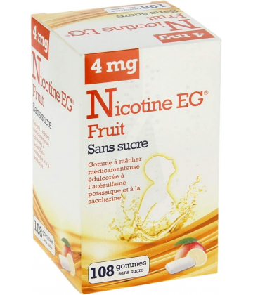 Nicotine EG Fruit 4 mg Sans Sucre Gommes x 108