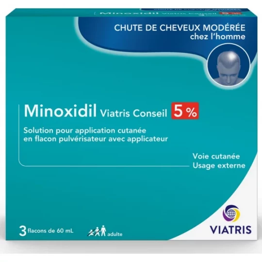 Minoxidil Mylan Viatris 5% 3 x 60 ml