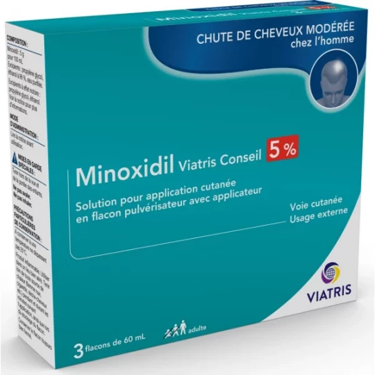 Minoxidil Mylan Viatris 5% 3 x 60 ml - image 2