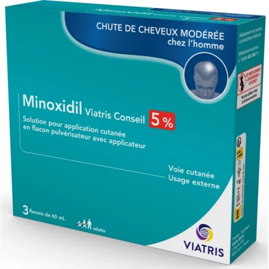 Minoxidil Mylan Viatris 5% 3 x 60 ml - image 3