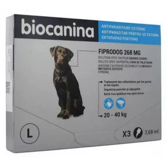 Biocanina Fiprodog 268 mg Spot On Grand Chien x 3