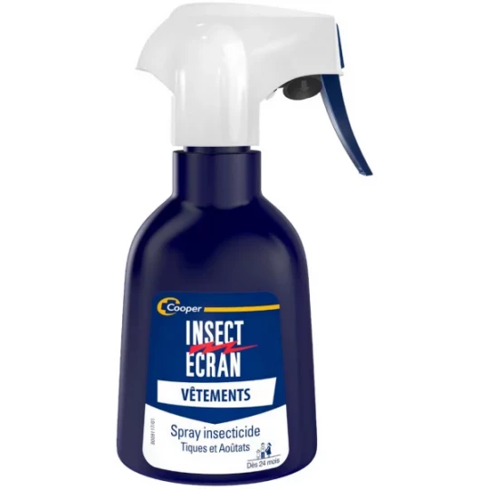 Insect Ecran Vêtements Spray Insecticide Tiques et Aoûtats 200 ml