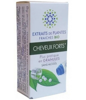 Kosmeo Extraits de Plantes Fraîches Bio Cheveux Forts Granules x 130
