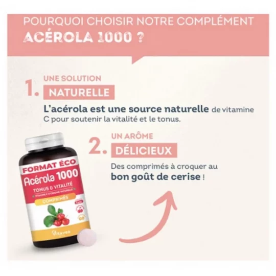 Nutrisanté Acérola 1000 Comprimés x 60 - image 2
