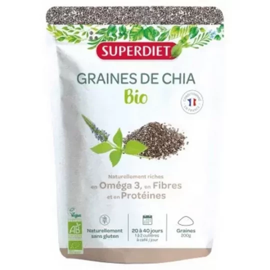 Superdiet Graines de Chia Bio 200 g