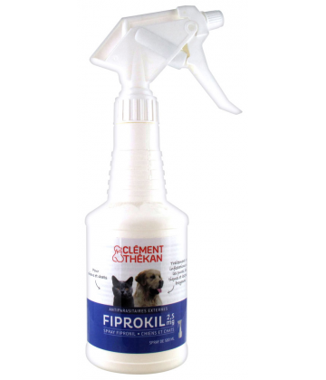 Clément Thékan Fiprokil 2,5 mg Chat et Chien Spray 500 ml