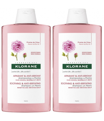 Klorane Shampooing Pivoine 2 x 400 ml