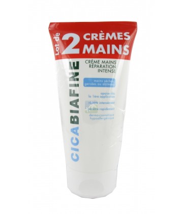 CicaBiafine Crème Mains Réparation Intense 2 x 75 ml