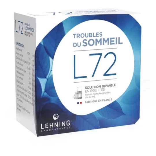 Lehning n°72 Troubles du Sommeil 30 ml