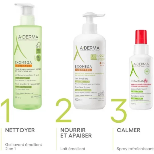 A-Derma Exomega Control Gel Lavant Emollient Anti-Grattage - image 5