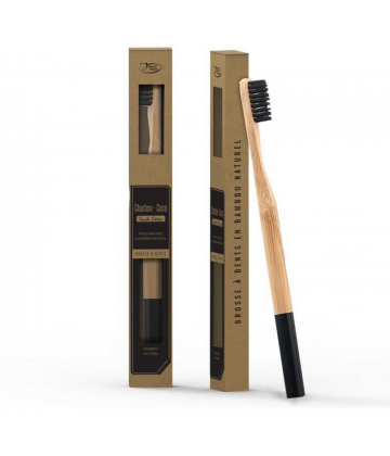 Denti Smile Charbon-Coco Smile Detox Brosse à Dents Bambou Medium Bleu