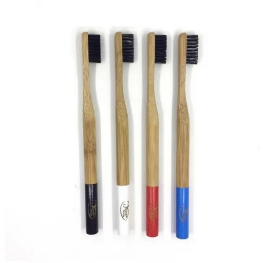 Denti Smile Charbon-Coco Smile Detox Brosse à Dents Bambou Medium Bleu - image 2