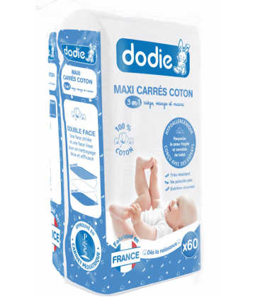 Dodie Maxi Carrés de Coton x 60