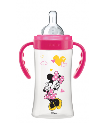 Dodie Biberon 2ème âge Initiation+ Avec Anses Minnie 270 ml