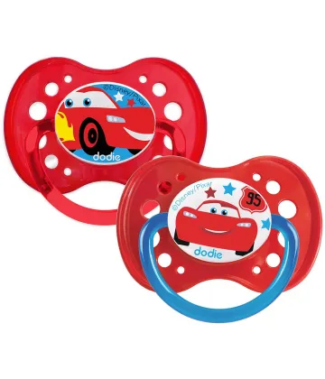 Dodie Sucette Anatomique Silicone Cars n°A69 +18 mois x 2