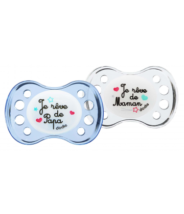 Dodie Sucette Anatomique Nuit Silicone n°A36 +6 mois x 2