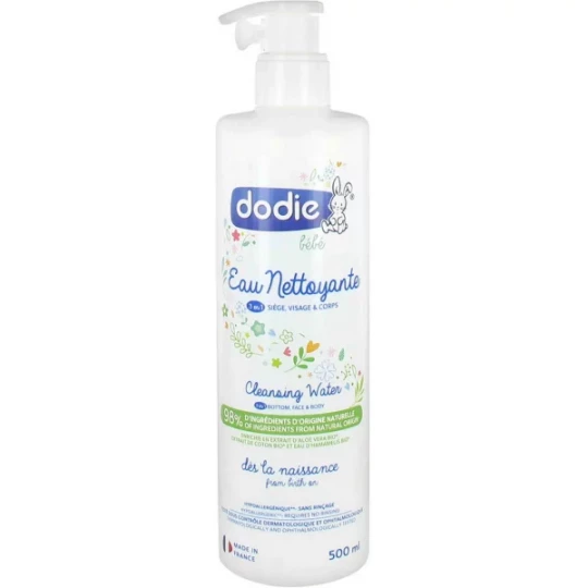 Dodie Eau Nettoyante 3 en 1 Bio 500 ml